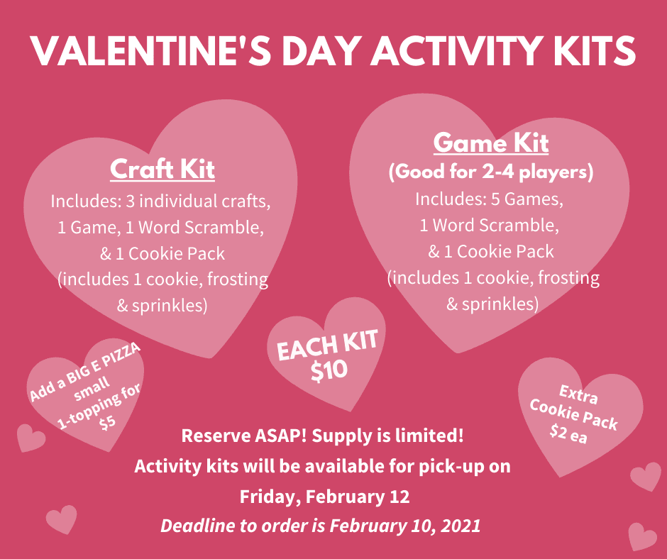 Valentines Day Activity Kits $10 Game or Craft Kit Available