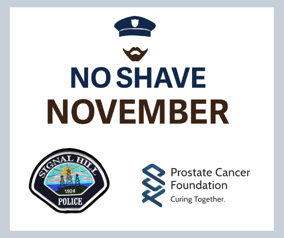 No Shave November SHPD Badge and Prostate Cancer Foundation Logo