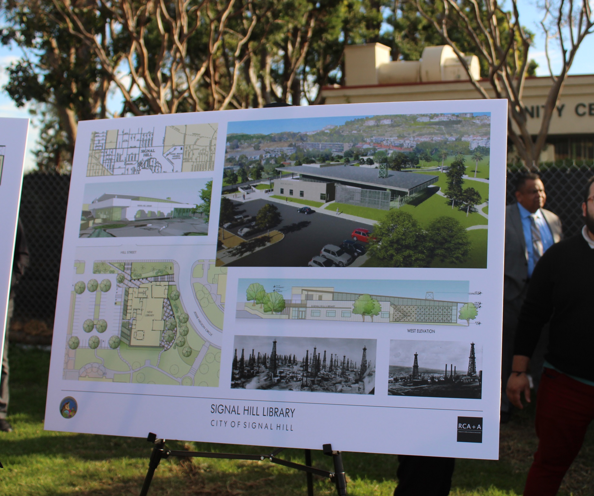 Renderings of Signal Hill's future new library