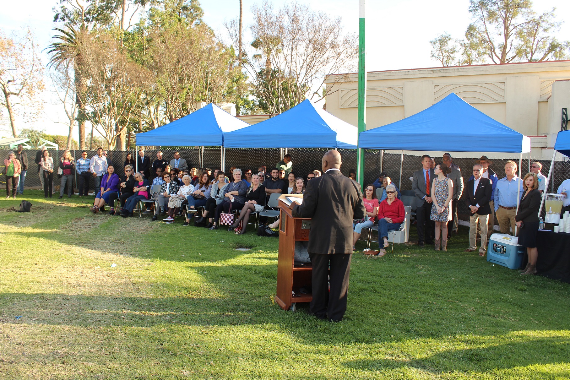 New library groundbreaking ceremony